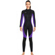 DIVE&SAIL long-sleeved one-piece wetsuit 3MM wet suit for men and women, couple surfing suit, warm and cold-proof snorkeling winter swimsuit, wet suit, men's black M