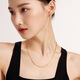 Luk Fu Jewelry Foot Gold Square Snake Bone Chain Gold Necklace Simple Claserotin Chain Priced L04TBGN0010 6.71 grams (including labor cost 671 yuan)