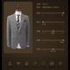 Reshily Wollanzug Jacke für Herren Business End Slim Single Westgrau Top Wolle dicke High-End-Anti-Falten-Anzug Winter Wollblume grau Single Anzug 170/m/48 (Gewicht 115-120jin [Jin ist gleich 0,5 kg])
