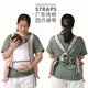 Moderne schwangere Mutter (Modengyunma) Moderne schwangere Mutter Babygurt altmodisch traditionelles traditionelles Vier-Klauen-Stoffgurt Guangdong vordere und hintere Dual-Purple-Fronthaell-Kinderblau-Mickey-Riemen Guangdong