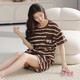 Woodpecker (TUCANO) pajamas for women in summer cotton short-sleeved shorts for summer Korean style student thin cute fresh cotton home clothing set 9885 short-sleeved suit 2XL code (125-140Jin [Jin equals 0.5 kg])