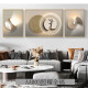Pintura de porcelana de cristal yonghuan Simple Modern Soall Decoration Decoración de la sala del tríptico Sofá Pintura de pared Hanging Restaurante Mural HK-695-Gaozhao Fulu-A1 Side 35*50 50*70 Panel de cristal de marco negro