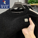 
Woodpecker integrated velvet high-end sweater for men's autumn and winter style plus velvet thickened round neck warm bottom knitted sweater clothes 10749/9906 black [added velvet thickened] L