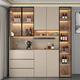 Sanqihu Nordic official direct sales wine cabinet porch cabinet integrated side cabinet high cabinet can be customized against the wall style 15240*40*220 (package upstairs to install)