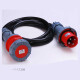 Hefeng IP67 Waterproof 63A125A Nylon Aviation Aviation Connector de enchufe 3 núcleo 4 cables 5 agujeros de alta potencia HFN-1342 63A Caón abierto de cuatro núcleos rojo