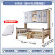 Liuge Volles Massivholzgarderobenbett integriertes Tatami-Jungen und Mädchen Kleine Wohnung Multifunktionales wirtschaftliches Einzelbett-Aufbewahrungsbett-Kleiderschrankbett + Matratze 1350 mm*2000mm