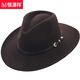 Hengyuanxiang Tibetan hat wool casual cowboy hat women's outdoor horse racing festival hat gentleman's felt hat men's Tibetan hat for men and women brown 54cm
