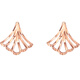 Saturday Fuhong 18K Gold Earrings Ginkgo Leaf Mini Skirt Colorful Gold Earrings Birthday Gift for Women C0913262 Pair