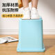 Qindu Flip Trash Bathon Baño, cocina, dormitorio, Internet Celebritas Gran capacidad Liver Booding Room Dormitory with Tap -Trash Can SN9755 Nordic Blue + Orange Gland 9.8L 丨 1 Paquete 丨 Cubo único con glándula a presión