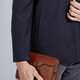 Antonio [90% Wolle getragen] High-End-Businessjacke für Männer mit Mulberry Seide clevere und leicht zu maintain Jacket Navy Blue Regular XL 52 (180/96A)