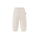 Mini Bala mini parent-child jumping pants for boys and girls autumn and winter plus velvet trousers light khaki 50311 120