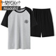 Pajama modal Men's Men's Summer Cotton Miné Summer Youth peut porter un ensemble de vêtements de maison plus à manches courtes HDE-9913 2XL