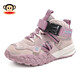 Paul Frank Children's Shoes Girls' Cotton Shoes Winter Velvet Children's Sports Shoes 306535009 Light Lotus Root Pink/Lotus Lotus Purple 28