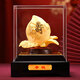 Fengsong, Samt, Goldene Langlebigkeit Pfirsich -Ornamente, chinesisches Kunsthandwerk, Wohnzimmerdekorationen, Geburtstagsgeschenke für Älteste, Samt, Goldene Langlebigkeit Pfirsich, Länge, Breite und Höhe: 16*16*23 cm