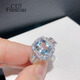 CAJJ Francois 1.80 carat aquamarine ring for women, natural colored gemstone, jewelry gemstone, 925 silver inlaid, size 13