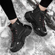 Yijiabao Schneestiefel für Frauen im Winter plus Samt warme Baumwollschuhe Marke Frauenschuhe Vielseitige Schuhe für Frauen 2025 neue Vater Schuhe erhöht 38 empfohlen, eine größere Größe zu nehmen