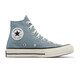 匡威（Converse）高帮帆布鞋CHUCK 70 HI男女鞋透气运动鞋A04584C 水洗蓝色 38