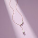 Chao Acer Admiration 18K gold necklace for women rose gold pearl clavicle chain as a birthday gift for girlfriend, about 45cm