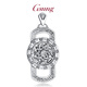 GsunG platinum PT950 men's and women's pendant twelve zodiac signs rotating tag platinum eight-pointed star necklace pendant calculated based on the gold price of the day