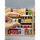 
Timini Mini Simulation Small Supermarket Four-sided Shelves Drinks Foods Playing Snacks 3-6 Years Old Children Playing House Toys Small Items Deluxe Edition - 107-Piece Set [Girls - Mini Supermarket