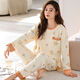6xl pijama de manga larga hermana extra grande para mujeres en primavera y otoño más grasa plus talla 240jin [Jin equivale a 0.5 kg] traje suelto otoño e invierno KNC9926 XL [120-140Jin [Jin equivale a 0.5 kg]]]