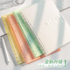 
Sanmu (SUNWOOD) B5/120 pages without any harsh horizontal line semi-transparent shell simple detachable 6-hole loose-leaf portable notebook Postgraduate entrance examination homework book Blue and green 1365