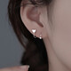 DL 1998 Fat Donglai same style platinum pt950 earrings female star earrings love ear bone nails female spring screw temperament (star-shaped) rotating earrings pair