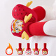 MIDUR BABY WINTER DILLEDED VELVET WARM Baumwollschuhe rotes Neues Jahr Tiger Kopfschuhe Baby Jahre alte weiche Sohle-Fußschuhe Socken verheißungsvoller Tiger-Xiangrui-Schraubenstiefel 13 m innere Länge 13 cm Empfohlen September 18. September 18. September 19. September