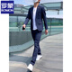 ROMON high-end suit suit for men, business casual, versatile suit, two-piece suit, Korean version, slim fit groom's wedding dress, light gray two-piece suit (suit + pants) 2XL Recommendation 135Jin Jin is equal to 0.5kg -149Jin Jin is equal to 0.5kg