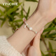 Silver Qianhui 999 foot anemone bracelet for women, Hetian jade silver bracelet 520 Valentine's Day birthday gift for girlfriend and wife, Yearsai Homei bracelet + birthday gift box, Rose for wife/Jewelry certificate/Valentine's Day girl gift
