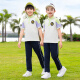 芯时代团体服初中小学生短袖长裤两件套三年级班服T恤长裤幼儿园幼师工 6627套装【短袖+长裤】 150