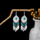 Lemiao (Lemiao) Europäische und amerikanische böhmische ethnische Ohrringe und Ohrringe für Frauen Miao Silver Tropical Quaste Ohrringe Ethnic Travel Jewelry H1278 Farbe