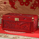 Imamori Ichimu camphor wood box full camphor wood wedding dowry bride solid wood dowry calligraphy and painting wedding storage wooden box retro with lock Dragon and Phoenix wedding bag rounded corners 40*30*24 (only copper lock