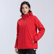 Western Camel VANCAMEL Trench Coat Jacket Women's Plus Fleece Thickened Short Jacket Windproof Warm Jacket Hooded Soft Shell Working Single Layer Jacket 9930S Chinese Red-Women [Solid Color] M