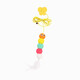 Cat toys to relieve boredom, swing, door hanging, elastic feather cat stick, bell, small mouse and cat supplies, adjustable rope length - 2 ring paper caterpillars