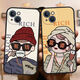 ZHUOHUAN Couple Mobile Case A pair of different models Apple 13 Huawei OPPO Xiaomi vivo any model A man and woman Want to get rich Simple and generous Picture Left 841 Right 842 Skin-friendly liquid silicone [single] One pair of shots 2 pieces
