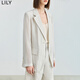 Lily Summer New Damen-Kleidung Temperament Urban Pendler Stil Retro lässige coole einteilige einteilige kleine Anzugjacke 702 flaches Reiscafé m