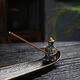 Ensa fishing old man aromatherapy furnace alloy boat line incense burner household indoor sandalwood agarwood incense insert bed incense seat lone boat boat + 200 grams of sandalwood + 200 grams of agarwood