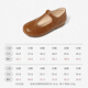 Snuffy Girls' Leather Shoes Spring and Autumn Fashionable Ballet Style Children's Shoes Caramel Brown 27 Foot Length 16.8cm