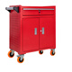 Zisuo reinforced drawer-type tool cart hardware tool box workshop tool cabinet repair small trolley box parts cabinet one-draw double door red (with brake)