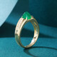 HEEKAIYI Ring Women's Emerald Gemstone Ring Luxury Jewelry Chinese Valentine's Day Birthday Gift for Wife and Girlfriend Emerald Gemstone Ring (1.0ct/Selected Flawless)