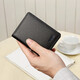 The9 (V.NINE) card holder, business card holder, thin cowhide leather driver's license leather case, anti-theft brush, NFC anti-degaussing bank card holder, mini small wallet, men's gift for husband, boyfriend's birthday gift, Valentine's Day, New Year's gift, black