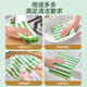 Beautiful polyester bamboo fiber dishwashing cloth, not easy to stain with oil, kitchen cleaning rag, household, not easy to shed, absorb water, lazy cleaning towel, 5 pack, large size 25*25cm, striped orange