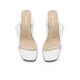 BELLE HEHE VERHALTUNG DICK FEHR FLIP-FLOPS FÜR Women transparente Gurtschuhe A9B1DBT4 Silber 36