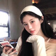 Xiangwan hairband, hairpin, retro texture, high-end hairband, women's high cranial headband, wide edge hairband, fashionable hairband, face wash headband