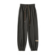 Kau -Waffel -Label Casual Hosen für Herbst Herren INS Trendy Designhosen für die hübschen trendigen Trendmarke Füße mit geschnittenen Hosen [Hausverkaufsbestellungen werden sofort reduziert] K1049 Black 5xl 200 bis 230 Jin [Jin gleich 0,5 kg] kann getragen werden