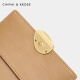 Sitio web oficial de Cinvaikrose Small C/K Short Willet for Women Fashion Genuine Leather Small Willet 2025 Nueva billetera de billetera múltiple ultra delgada Color de albaricoque