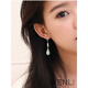 Mu silk 925 silver imitation Hetian magnolia earrings for women, high-end 2025 internet celebrity temperament, slimming, hypoallergenic earrings, thick ear hook + single jade bead + light green magnolia.&
