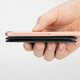 The9 (V.NINE) card holder, business card holder, thin cowhide leather driver's license leather case, anti-theft brush, NFC anti-degaussing bank card holder, mini small wallet, men's gift for husband, boyfriend's birthday gift, Valentine's Day, New Year's gift, black