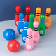 Sangetian (Sangty) Juguetes de boliche de madera sólida para niños Gran bola interior Sports Baby Baby Intelligence 2-3-4 años 2061 Bowling de madera sólida (gran tamaño/digital)